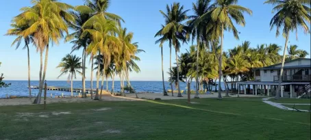 View from our room at Pelican Beach Resort - Dangriga