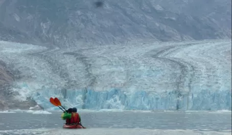 Kayaking to Dawes Glacier in Alaska
