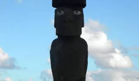 Moai with eyes