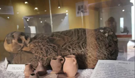 Mummy museum on the island. 1100 BC