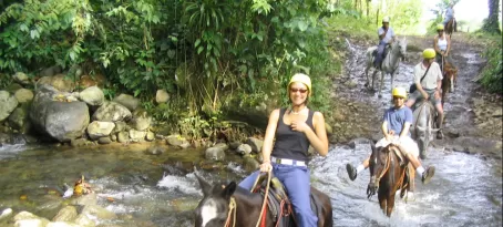 Traveler riding horse on Costa Rica Trip
