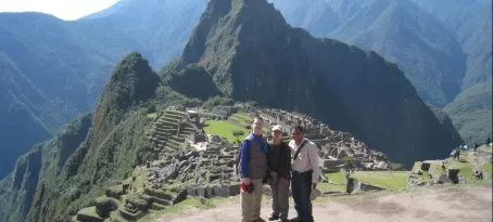 Jon, Ivy, and Ayul at Machu Picchu