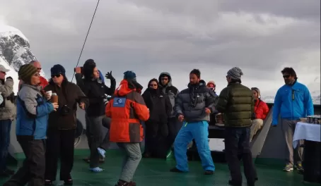 Dance party on the bow