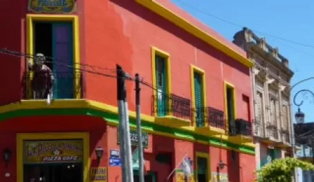 Brightly Colored Apartments in San Telmo