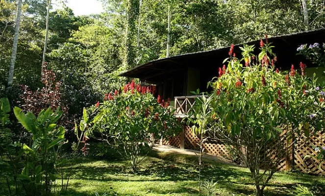 Lushly landscaped grounds, set on acres of private Amazon reserve