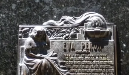 Evita's Mausoleum Plaque