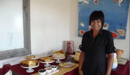 Ramona serves a delectable Breakfast Buffet at Rincon Chico