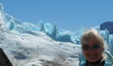My jacket must match the glaciers!