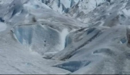 Streams on the face of the glacier