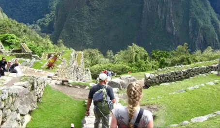 Decending into Machu Picchu