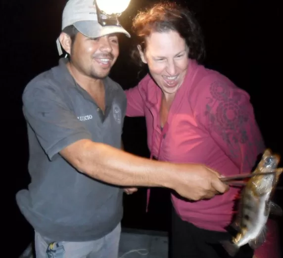 Night Spear Fishing on the New River in Belize