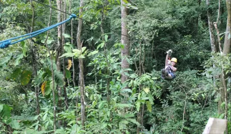 Weeeeee! Zip line tour through the Costa Rican rainforest