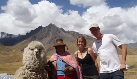 Bus trip to Puno, fuzziest llama ever!