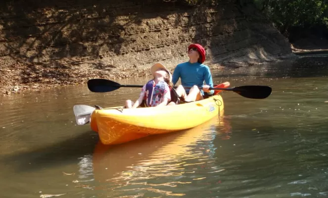 Kayaking in still waters