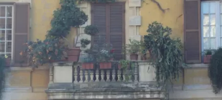 Beautiful balcony in Rome, Italy