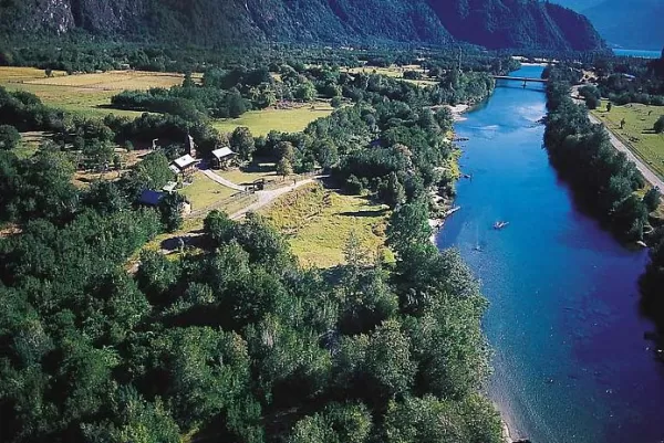 Riverside Lodge from above