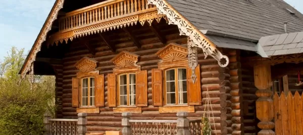 Elaborate wooden buildings