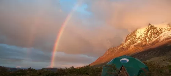 Rainbow over Torres del Paine