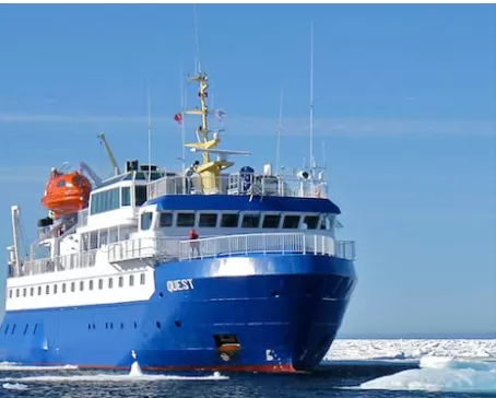 The Quest carries 53 passengers to the Arctic