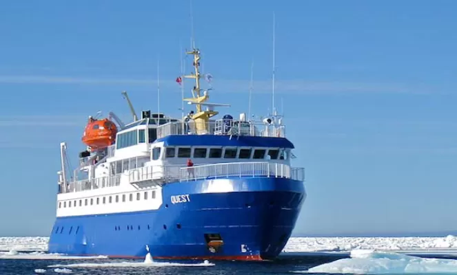 The Quest carries 53 passengers to the Arctic