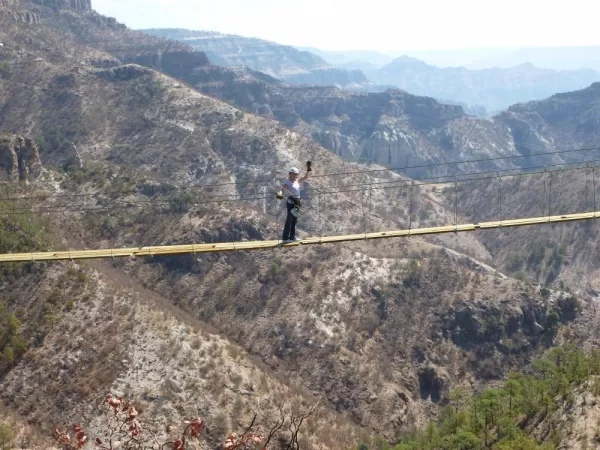 Copper Canyon suspension bridge