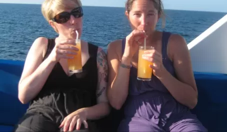 Sips on the top deck!