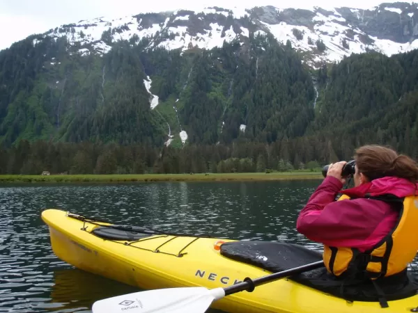 Watching the bear from the kayak