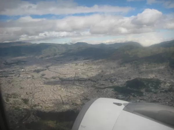 A view of Quito from above