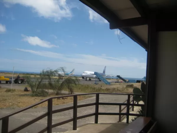 Open air airport at Baltra