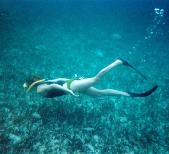 Beth on a snorkeling tour in Belize