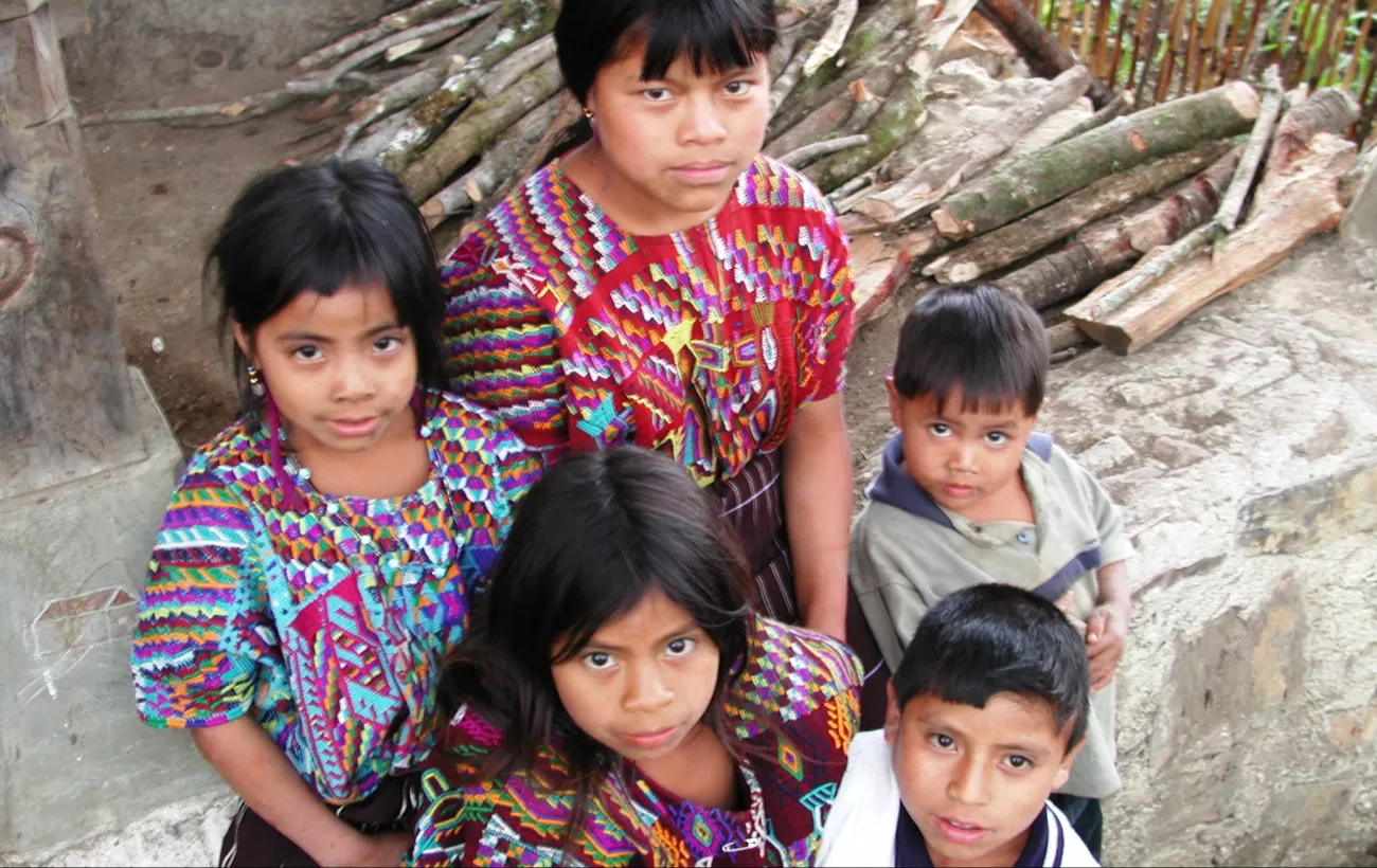 Maya children in the Guatemala Highlands