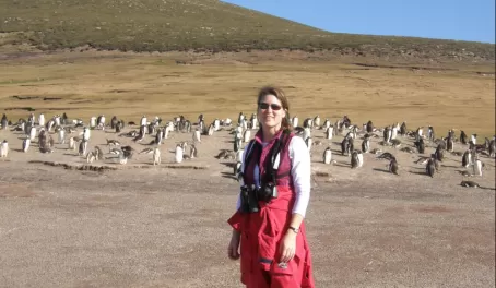 Erin with friends, Falkland Islands
