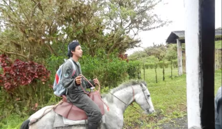 local horse rider on Isabela
