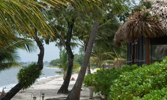 Seafront cottages and villas are carefully placed on a beautiful stretch of Caribbean Seafront 