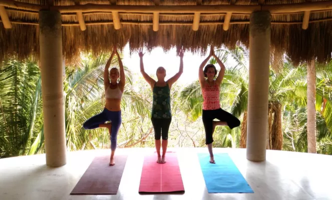 Yoga in the jungle is magical