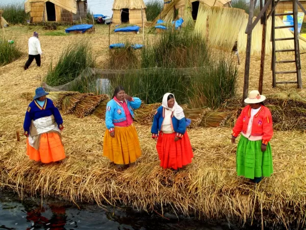 The welcoming committee on the Uros Islands