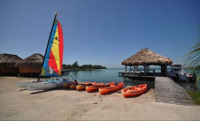 Enjoy numerous watersport activities right off the sandy beaches of St. George's Caye Resort