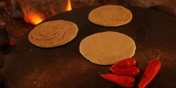 Making tortillas. The Living Maya Experience.