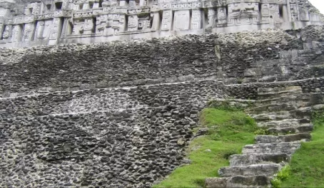 Stairs leading to the top of El Castillo, Xunantunich Ruins