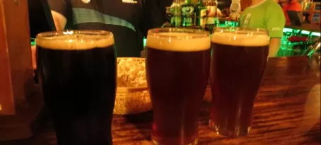 Local beer at Dublin pub
