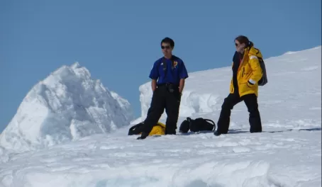 Katy and Ken, first time on Antarctica land