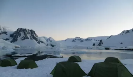Camping in Antarctica