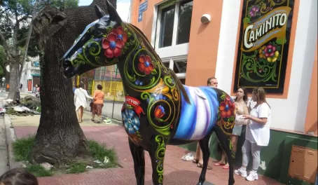A painted horse 
