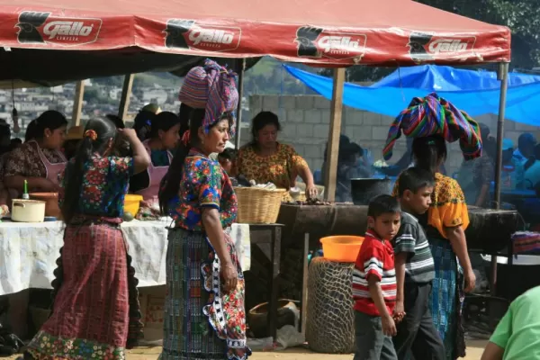 Local people at a market Guatemala