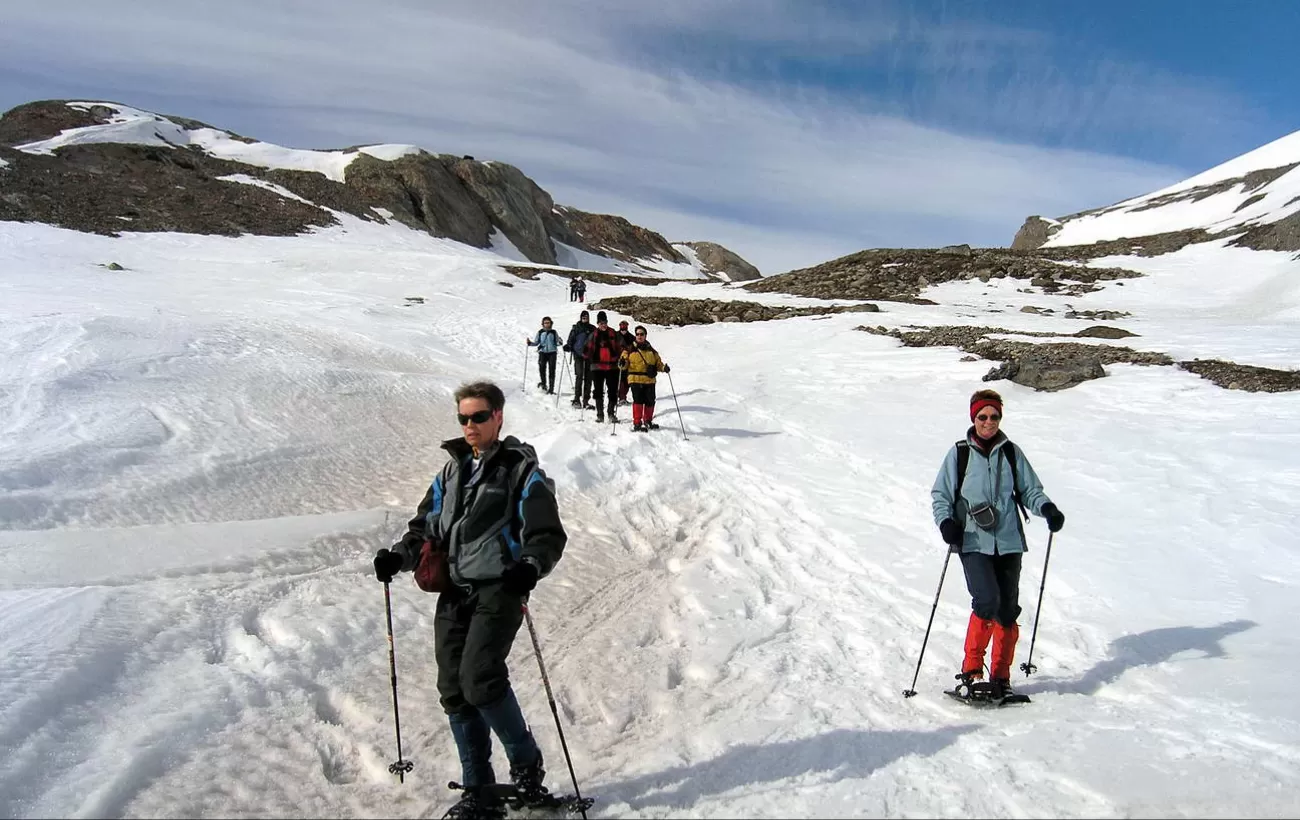 Snowshoeing remote polar destinations
