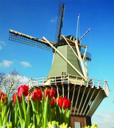 See quintessential Dutch windmills and tulipsin the Netherlands