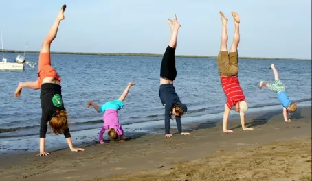 Family handstand in Baja!