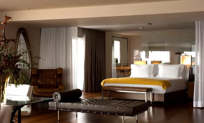 A luxurious suite at Hotel Fasano Al Mare