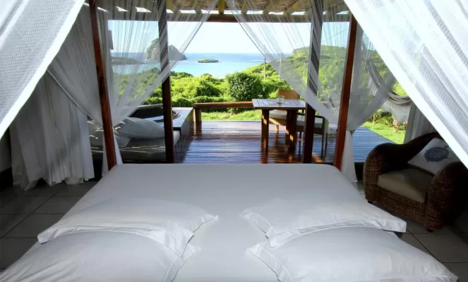Your bungalow overlooks the ocean at Pousada Maravilha