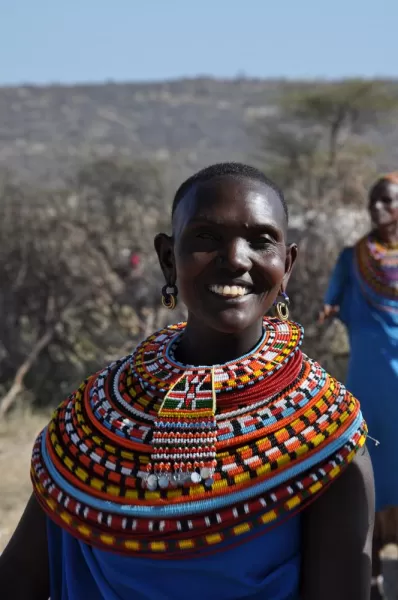 Masai tribe woman smiling